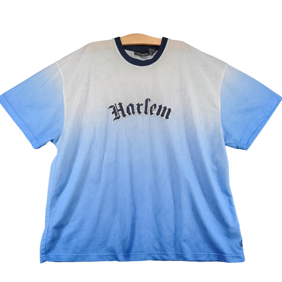 Starter Asphalt Legend Men's Harlem T-Shirt White Blue Ombre 3XL Short Sleeve - Picture 1 of 12